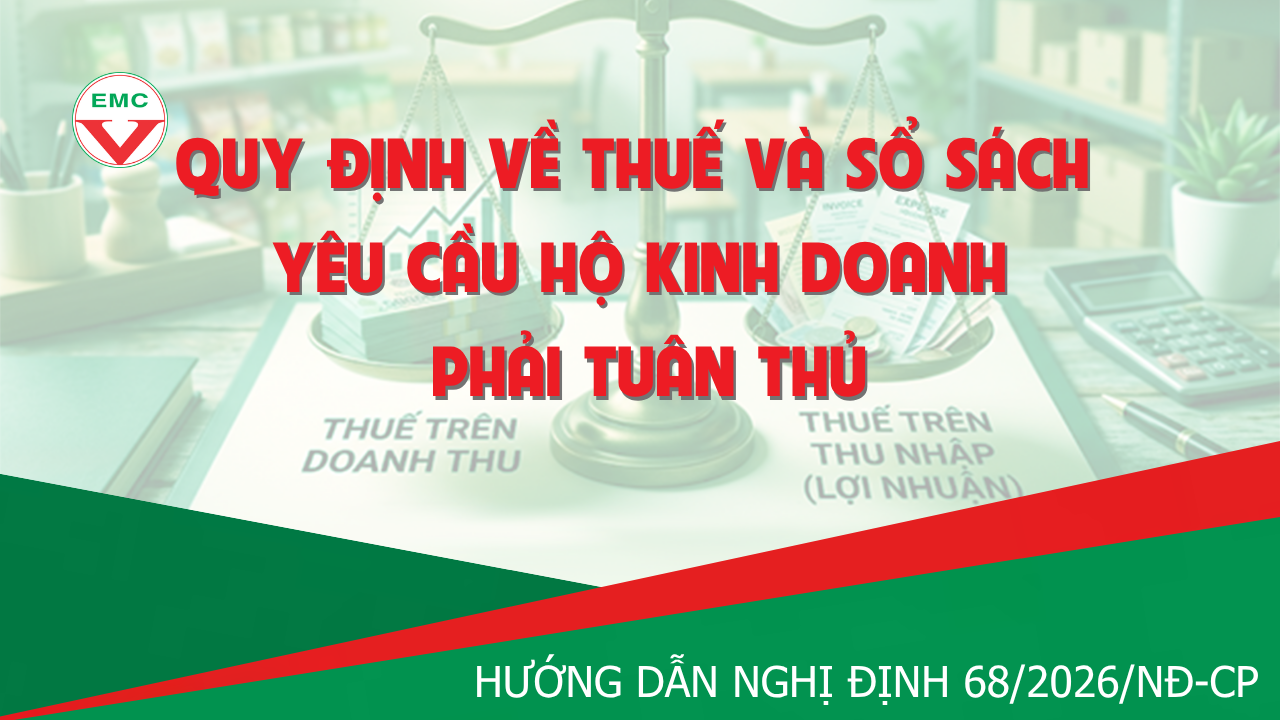 HƯỚNG DẪN TRỌNG TÂM NGHỊ ĐỊNH 68/2026/NĐ-CP: QUY ĐỊNH THUẾ VÀ SỔ SÁCH KẾ TOÁN MỚI NHẤT YÊU CẦU HỘ KINH DOANH PHẢI TUÂN THỦ